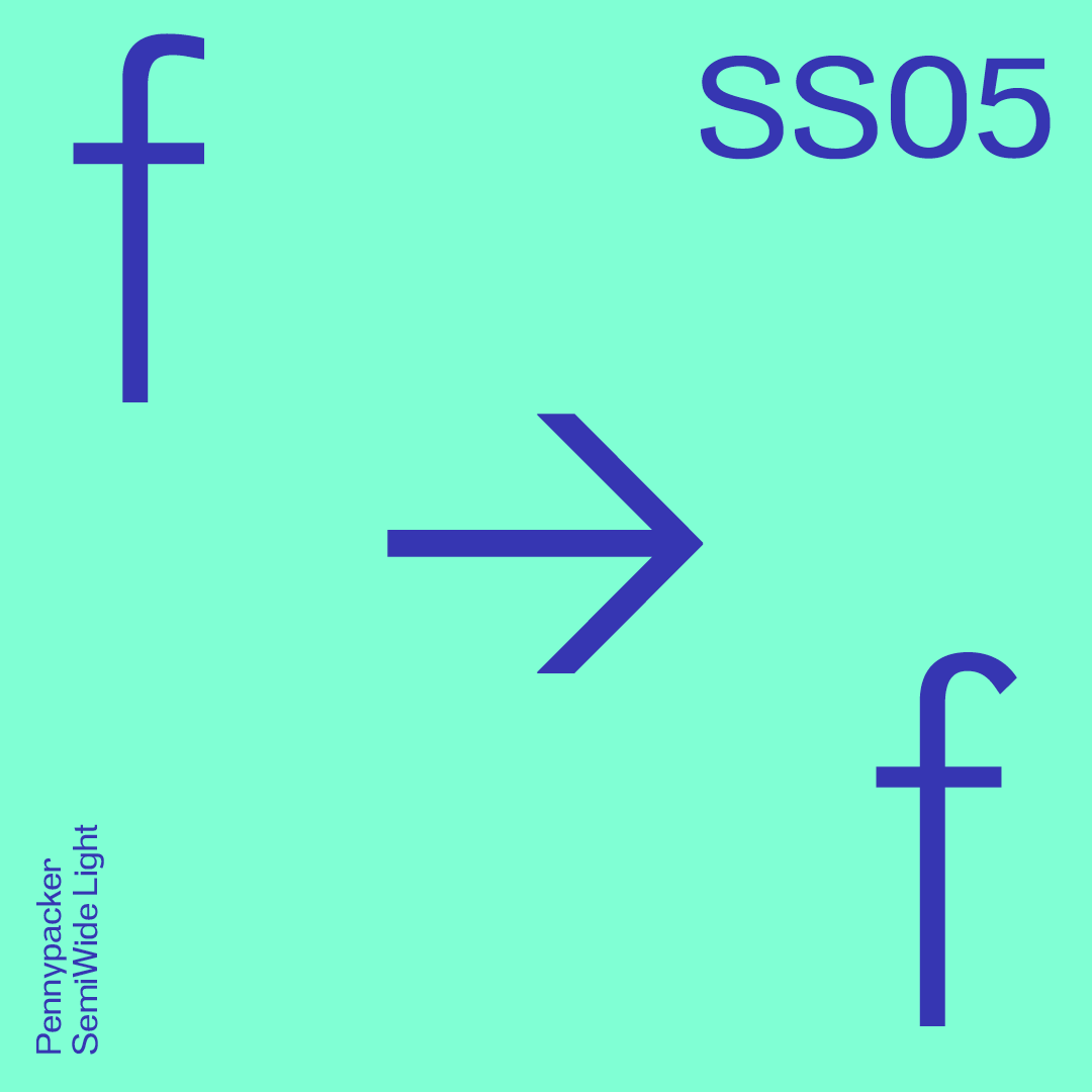 Use Stylistic Set SS05 for alternate f